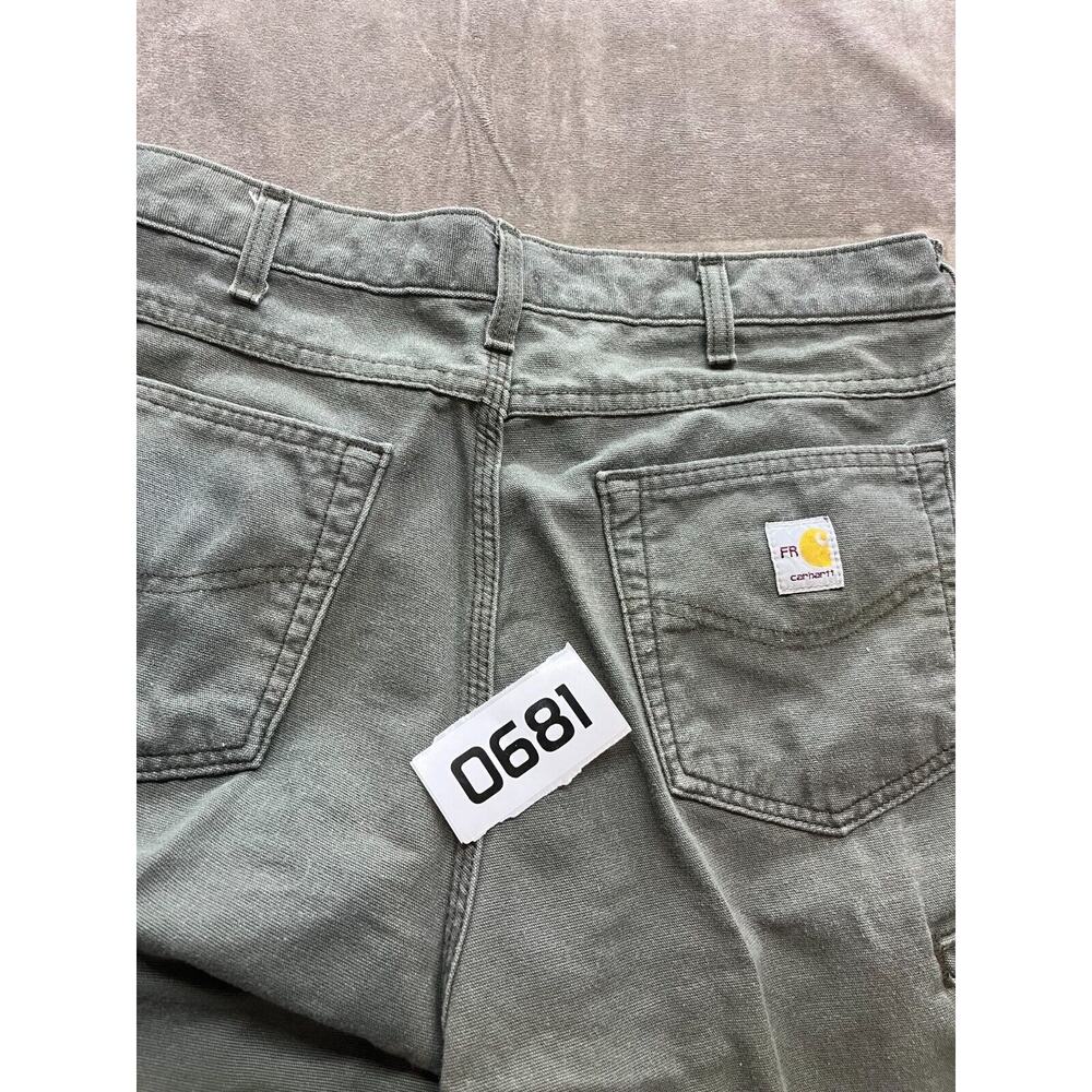Carhartt FR Jeans Mens 34x32 Green NFPA 2112 Loose Fit FR8159 MOS - Picture 10 of 11